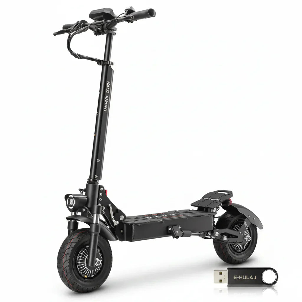 Halo Knight T104 Składana hulajnoga elektryczna, silnik 1200W*2, bateria 52V 21Ah, 10-calowe opony, maks. prędkość 65km/h - HulajPro.app
