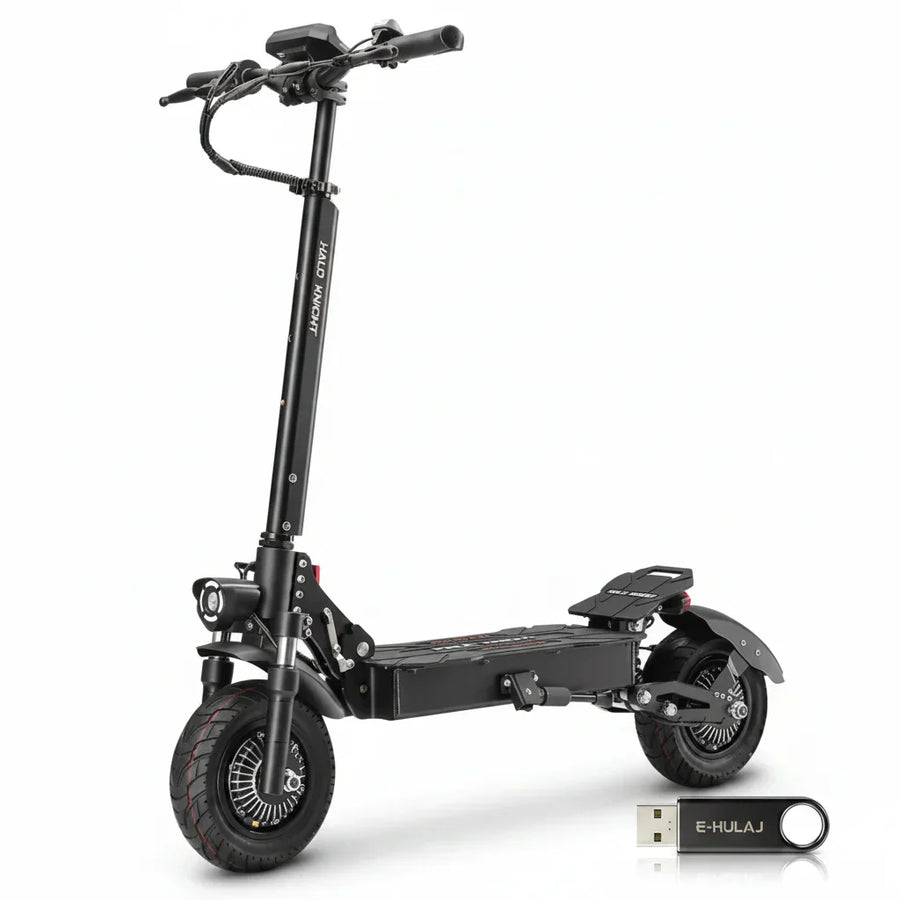 Halo Knight T104 Składana hulajnoga elektryczna, silnik 1200W*2, bateria 52V 21Ah, 10-calowe opony, maks. prędkość 65km/h - HulajPro.app
