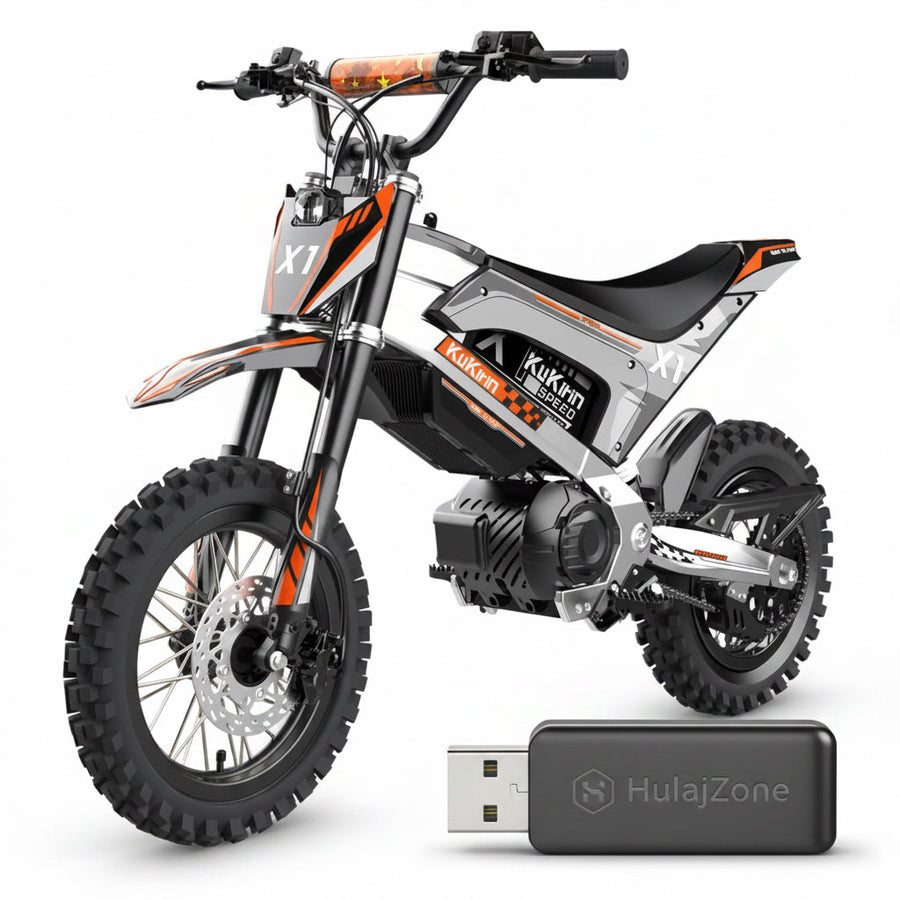 Motocykl elektryczny KuKirin X1, silnik o średniej mocy 1000 W, akumulator 48 V 20,8 Ah, opony terenowe 14/12 cali - HulajPro.app